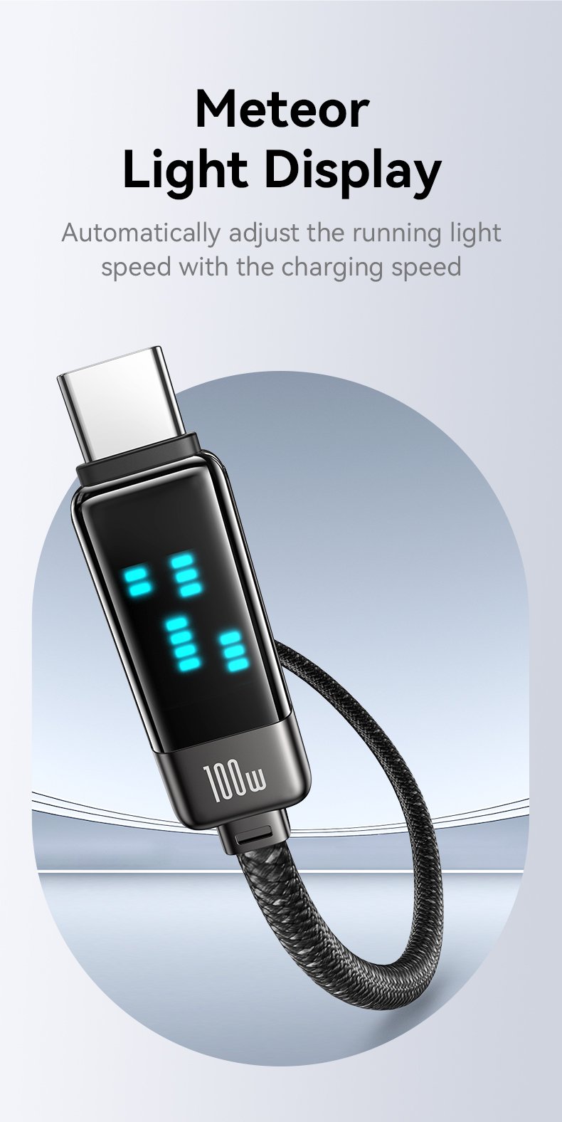 chube Cáp sạc 100W USAMS SJ744 C To C Zinc Alloy Meteor Series