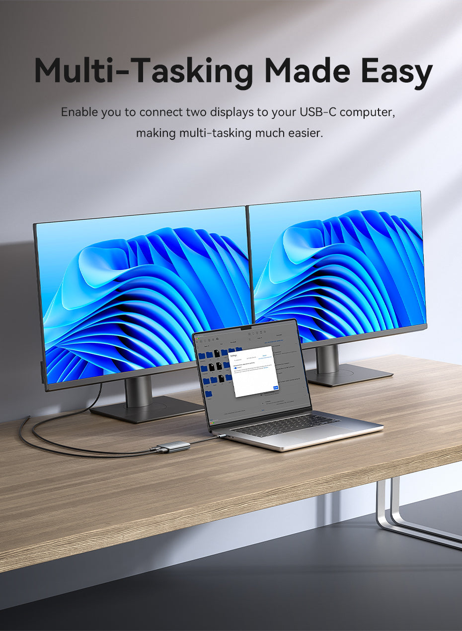 chube Bộ Chuyển Đổi Type-C to Dual HDMI MST VENTION ACZ (4K@30Hz)