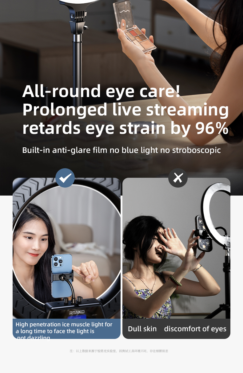 Đèn Livestream Rtako AR-GTB01 Ring Light 18/22 inch - Điều khiển từ xa hồng ngoại