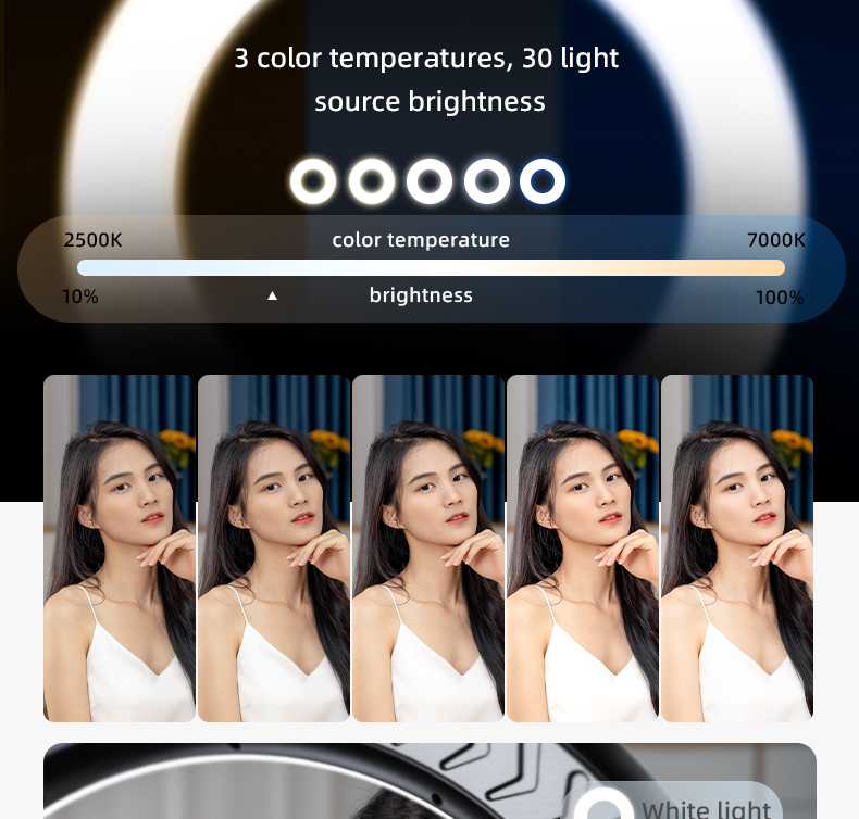 Đèn Livestream Rtako AR-GTB01 Ring Light 18/22 inch - Hiệu ứng ánh sáng thực tế