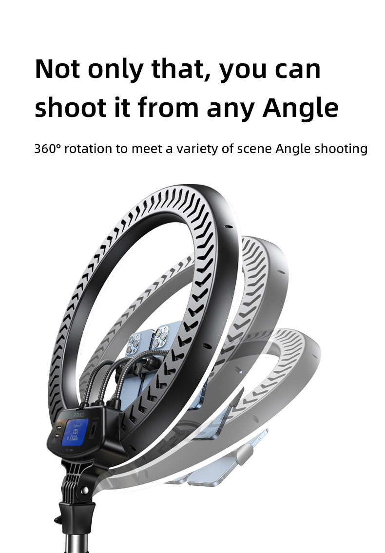 Đèn Livestream Rtako AR-GTB01 Ring Light 18/22 inch - Góc chiếu rộng