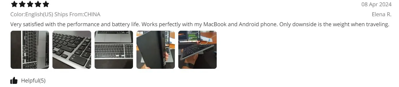 User review of UGREEN KU005 wireless keyboard on AliExpress