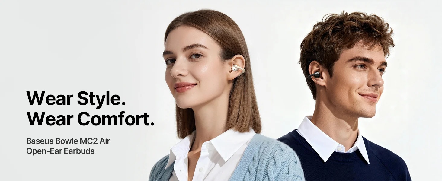 Tai nghe không dây Baseus Bowie MC2 Air Open-Ear màu sắc thời trang