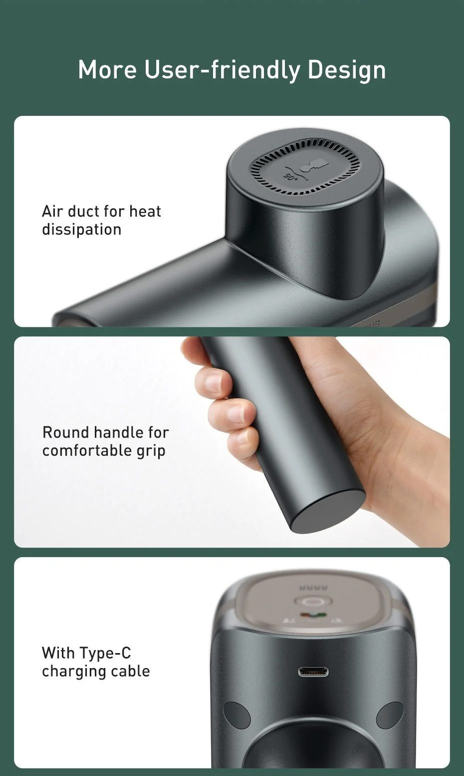 Máy massage Booster Dual Baseus LV849-DG (ACJMQ-0G) - Sử dụng trên chân