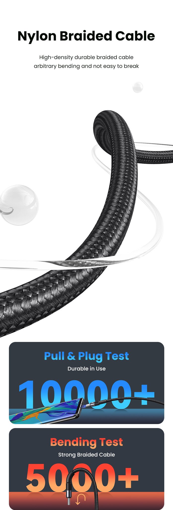 chube Cáp sạc nhanh Usams SJ718 Type-C 3A Aluminum Alloy SY Series