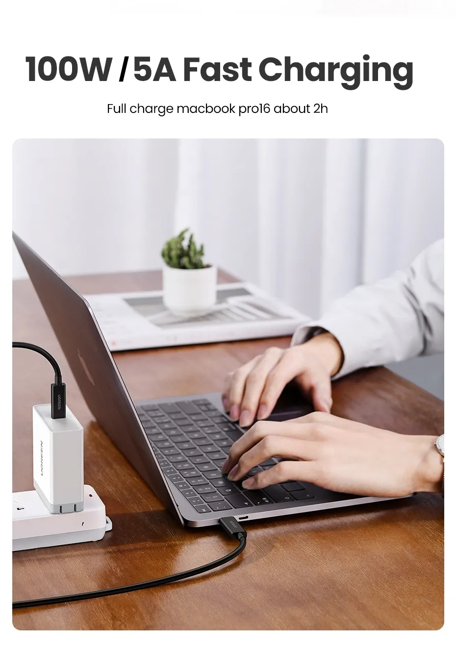 Cáp Ugreen US501 Thunderbolt 4 - So sánh kích thước