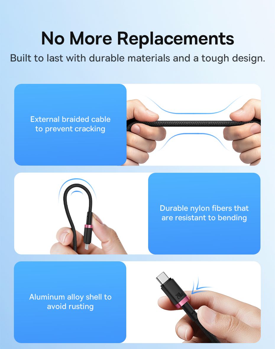 Cáp C to C Baseus Dura tích hợp chip E-Marker an toàn