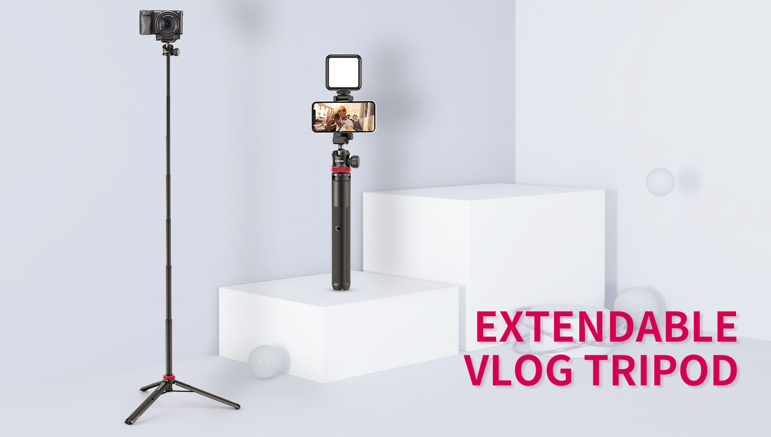 Chân máy tripod kiêm gậy selfie Ulanzi MT-44 B màu đen chính hãng