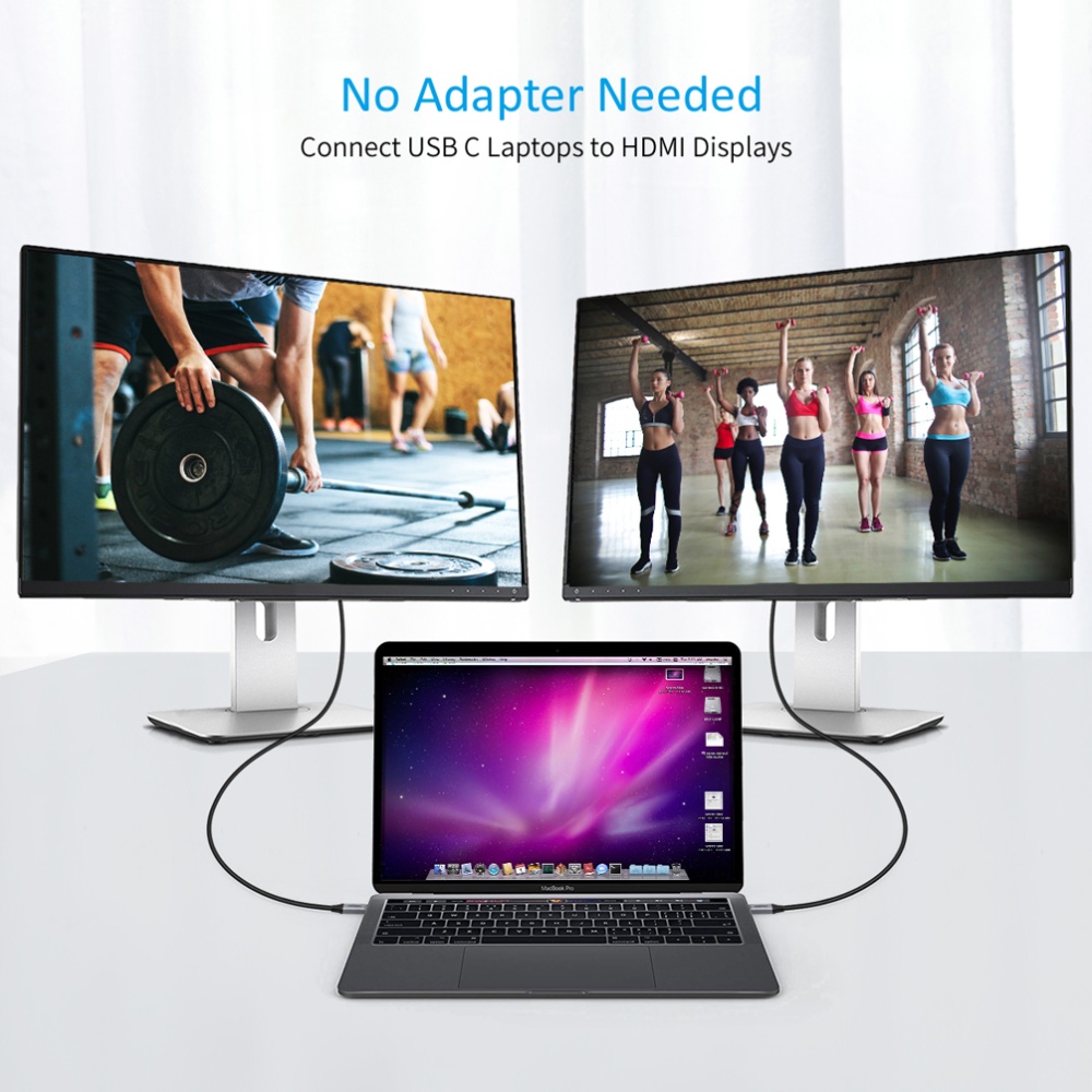 chube Cáp Chuyển Type C Sang HDMI 4K dài 1.8M Choetech CH0021