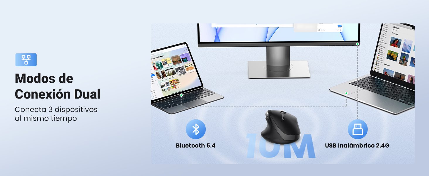 Chuột công thái học không dây Bluetooth Ugreen M751