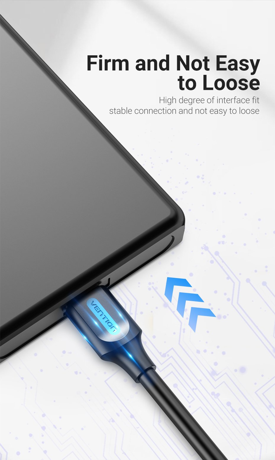 chube Cáp sạc nhanh USB3.0 to Micro-B VENTION COPBD