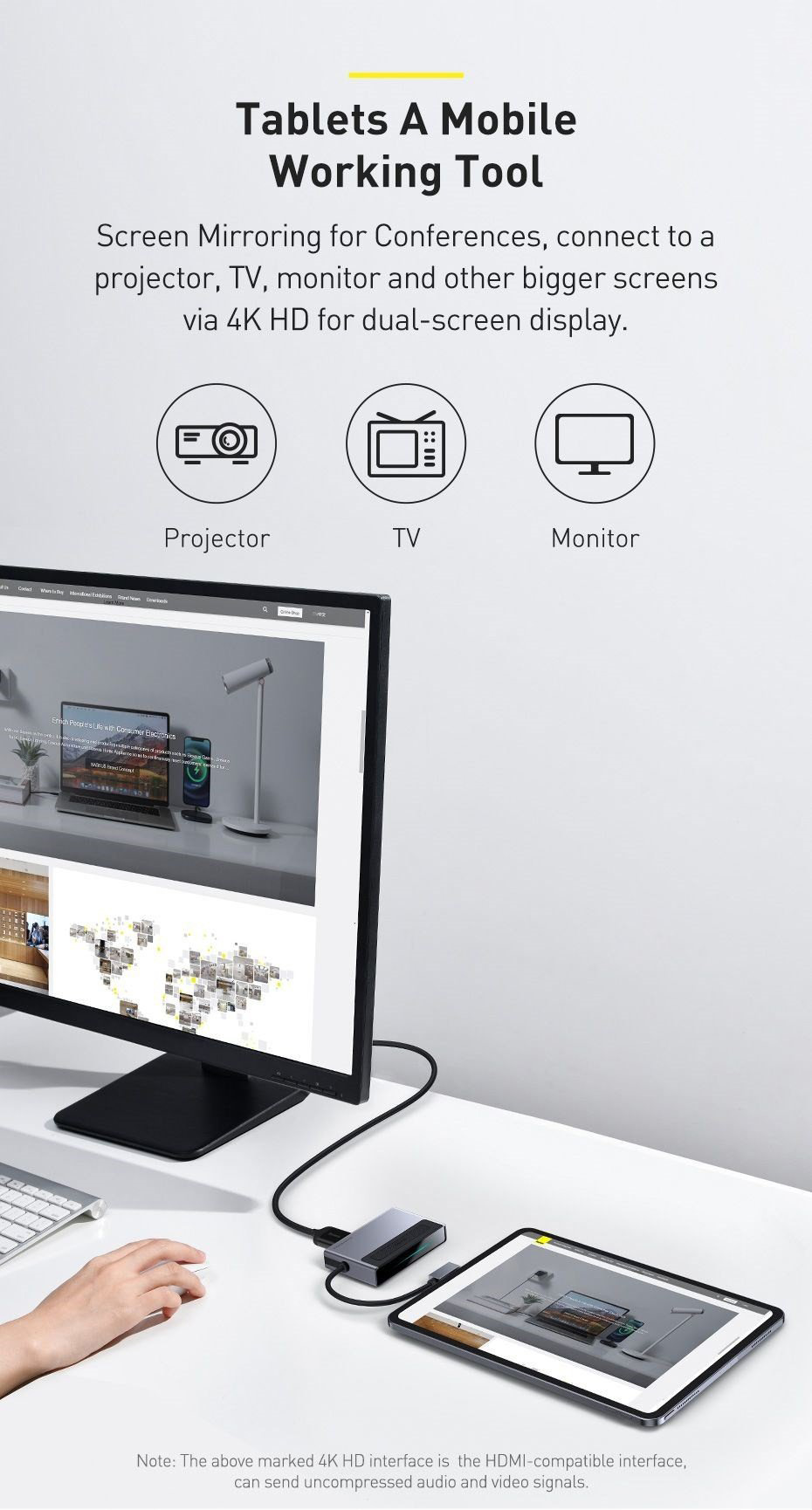 Hub chuyển đổi iPad 6 trong 1 Baseus Magic Multifunctional - Đọc thẻ nhớ SD/TF nhanh chóng