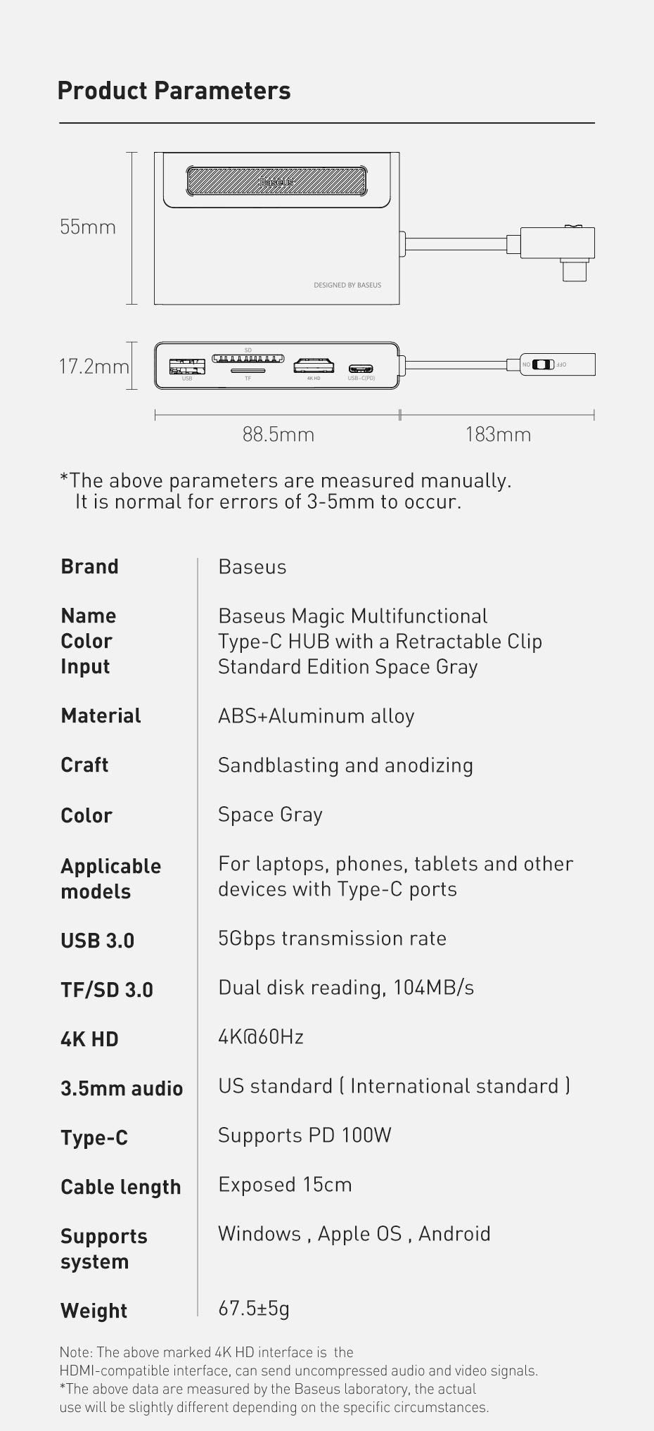 Hub chuyển đổi iPad 6 trong 1 Baseus Magic Multifunctional - Phụ kiện không thể thiếu cho người dùng iPad chuyên nghiệp