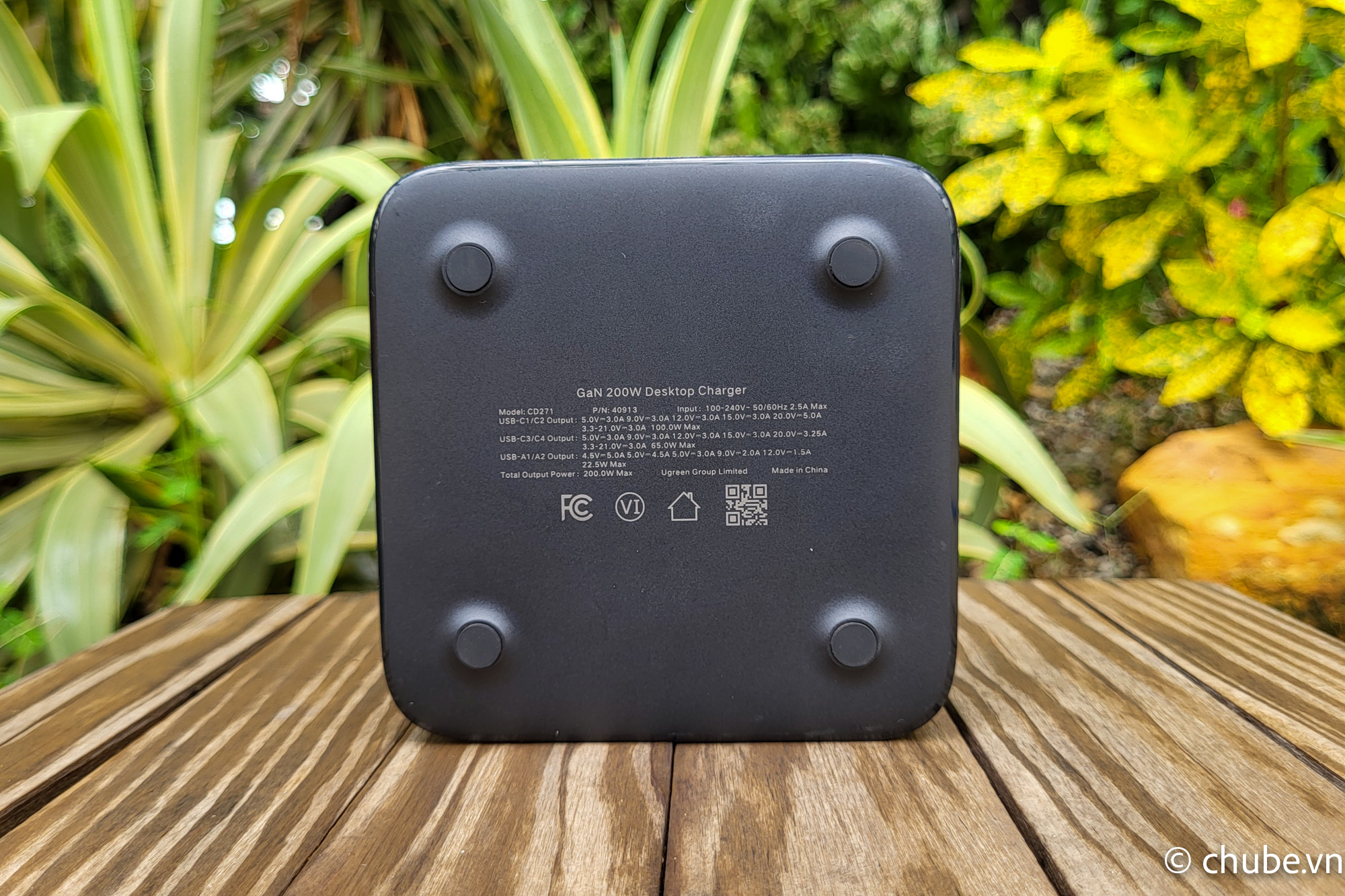 Củ sạc Ugreen GaN II 200W 6 cổng chuẩn PD PPS Chube
