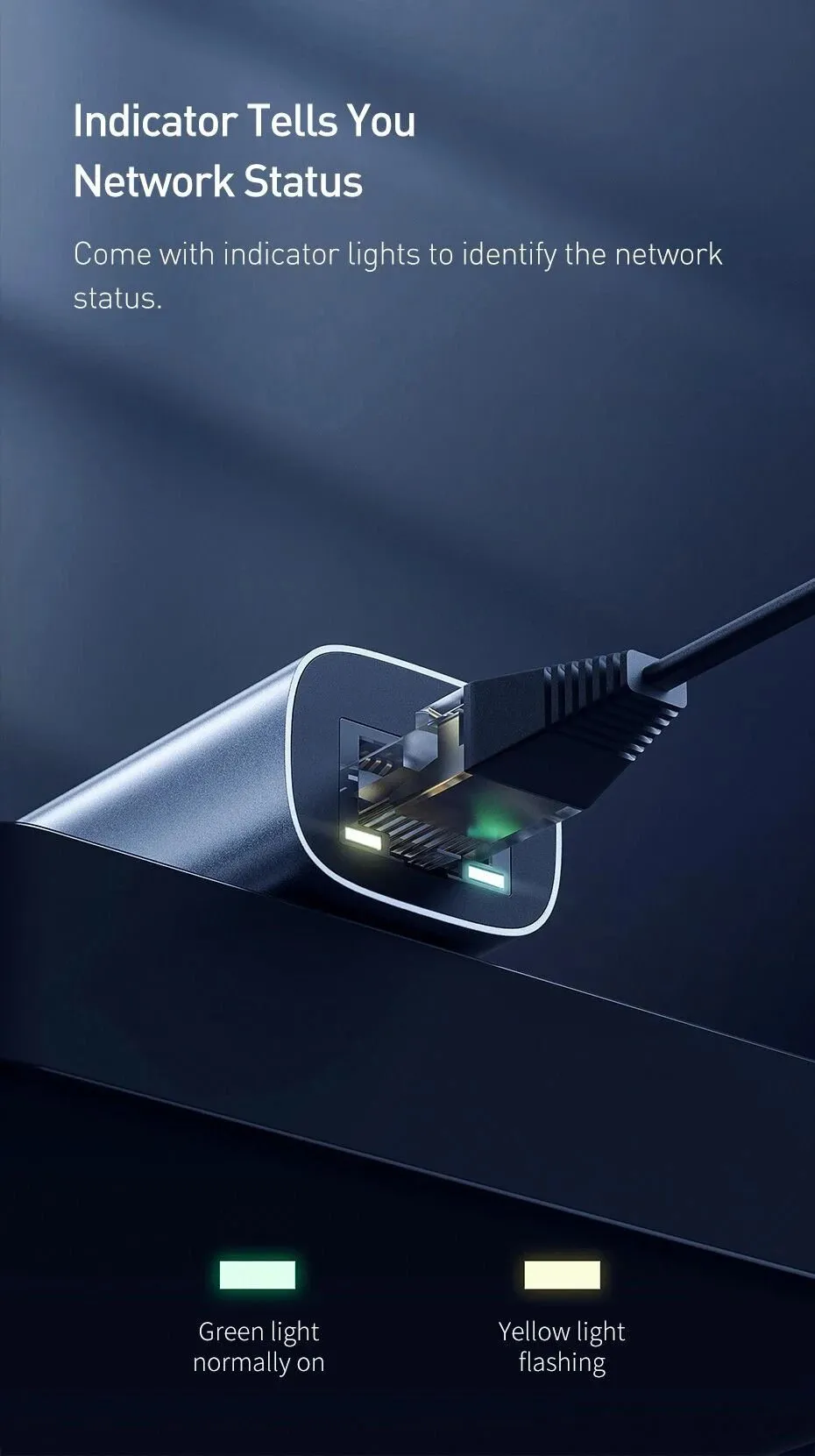 Đầu chuyển cổng USB sang LAN Baseus Steel Cannon Series USB-A - Chi tiết tốc độ truyền tải