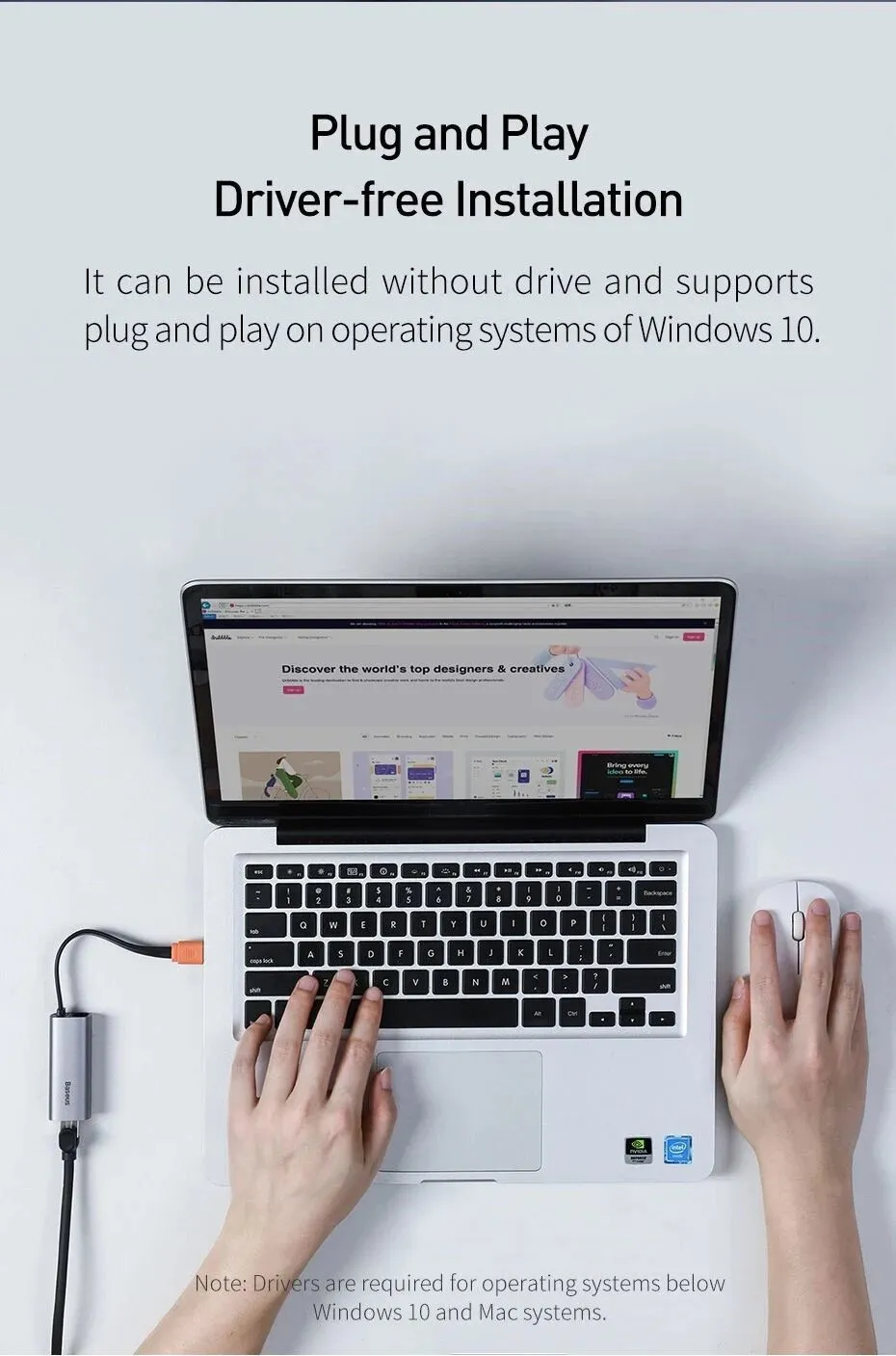 Đầu chuyển cổng USB sang LAN Baseus Steel Cannon Series USB-A - Chi tiết chiều dài cáp