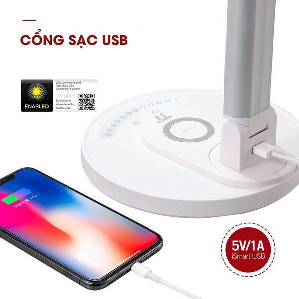 Đèn đọc sách chống cận TaoTronics TT-DL043 kiêm sạc nhanh không dây