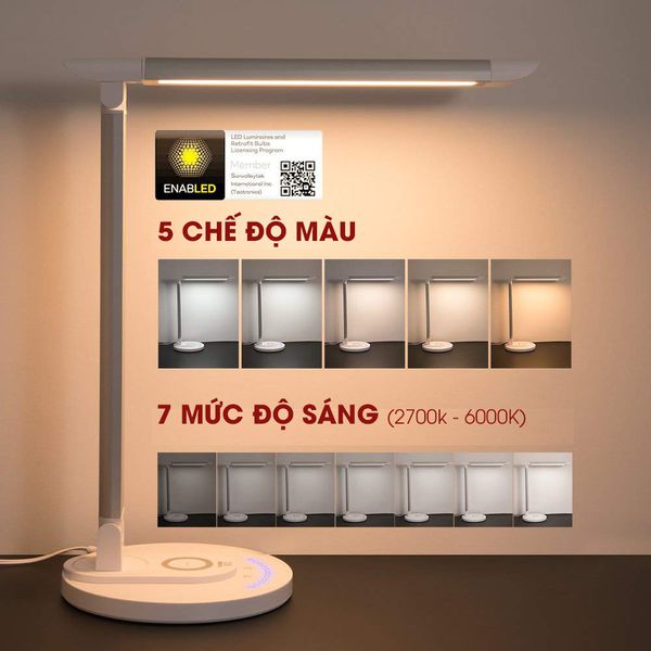 Đèn đọc sách chống cận TaoTronics TT-DL043 kiêm sạc nhanh không dây