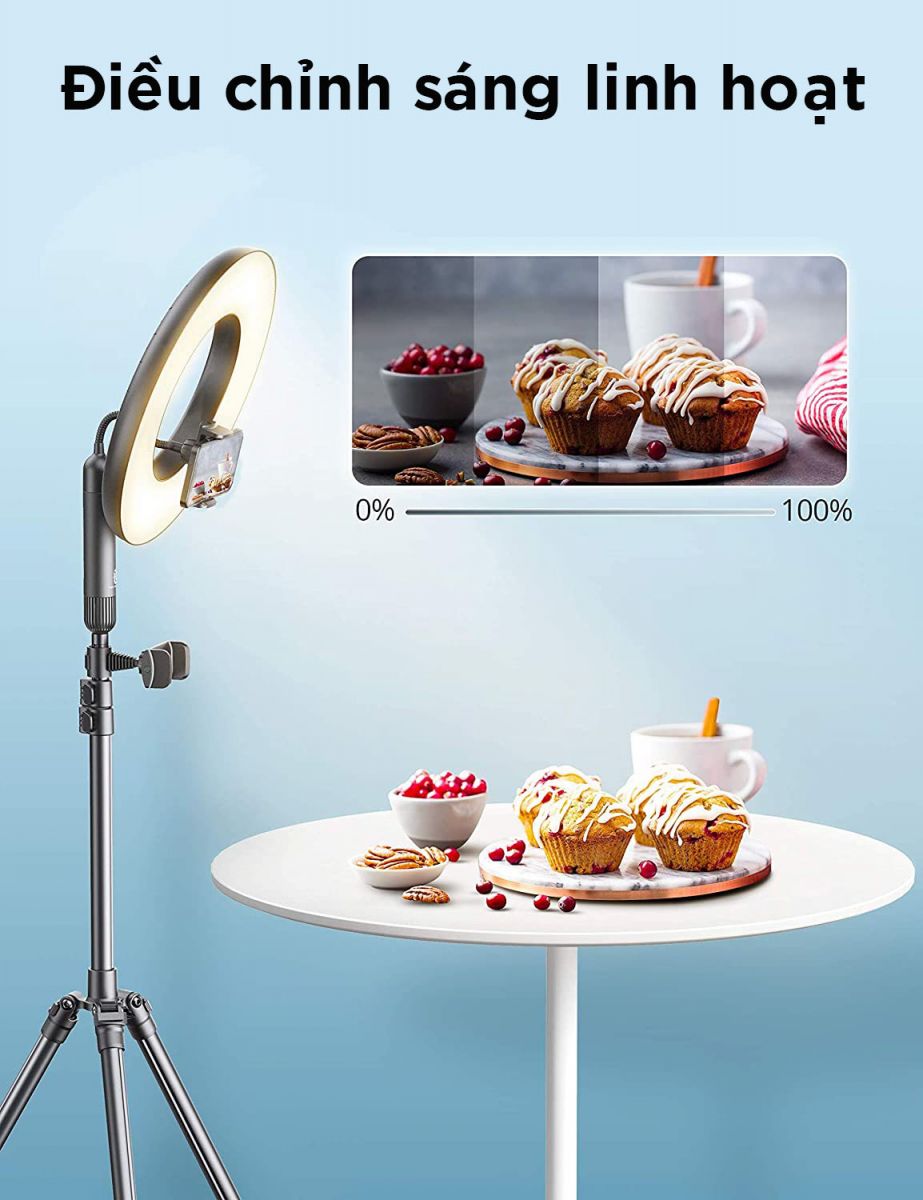 Đèn vòng LED livestream Taotronics TT-CL030 chính hãng