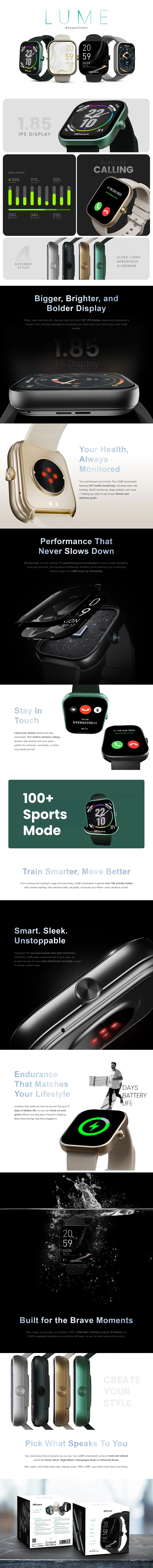 Tổng quan thiết kế và tính năng của Đồng hồ thông minh HiFuture LUME