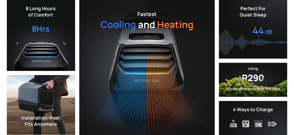 chube Điều Hoà xách tay Ecoflow Wave 2 Portable Air Conditioner with Heater