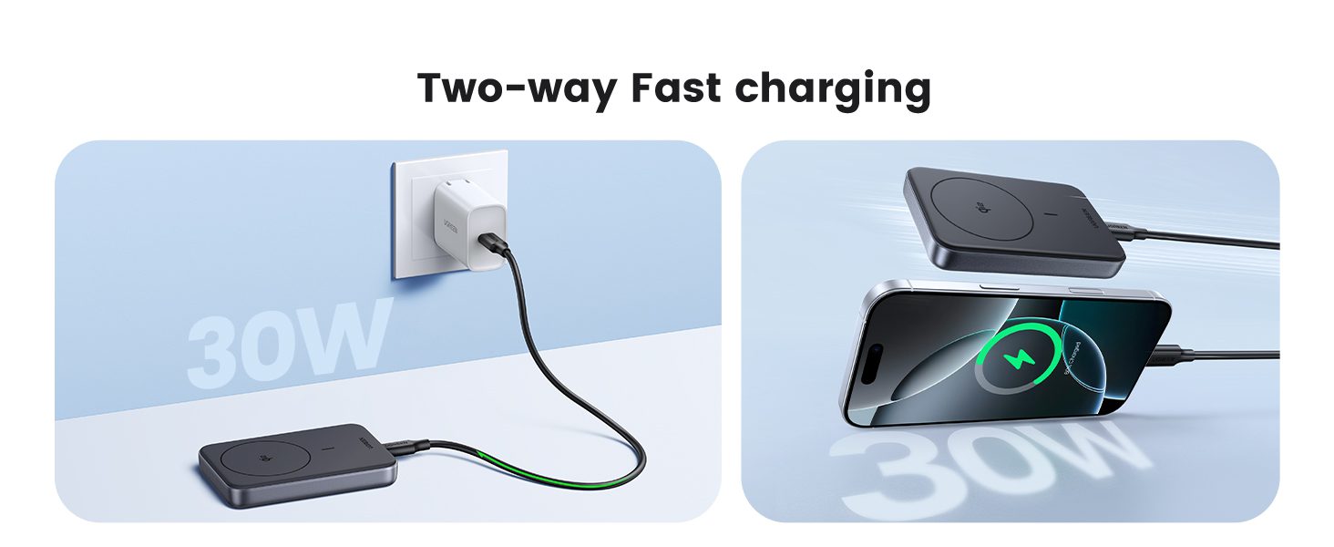 Sạc dự phòng 30W Ugreen PB761 Qi2 Magsafe 10000mAh