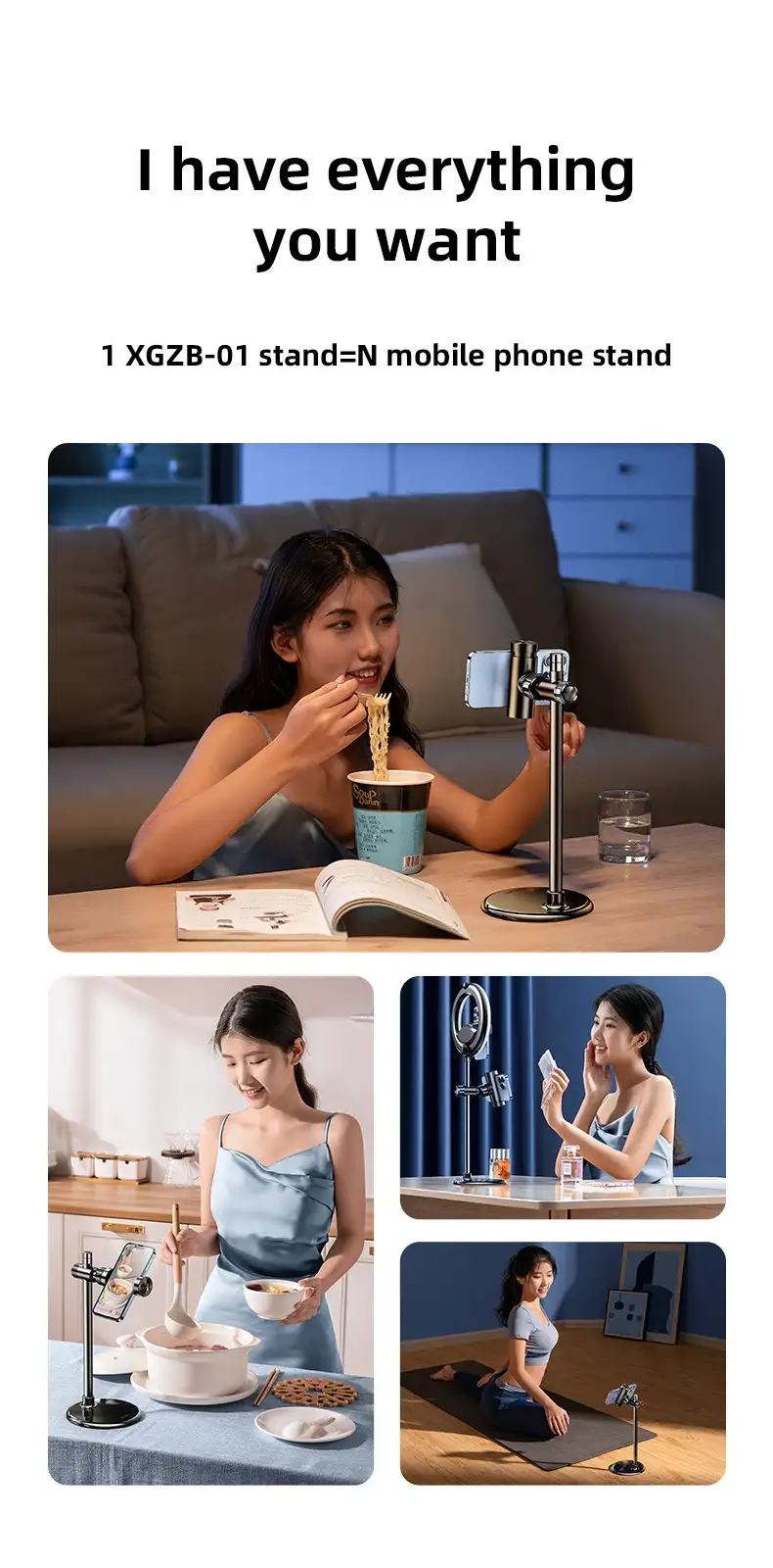 Ứng dụng của đế giữ Rtako XGZB-01 trong học tập và giải trí.