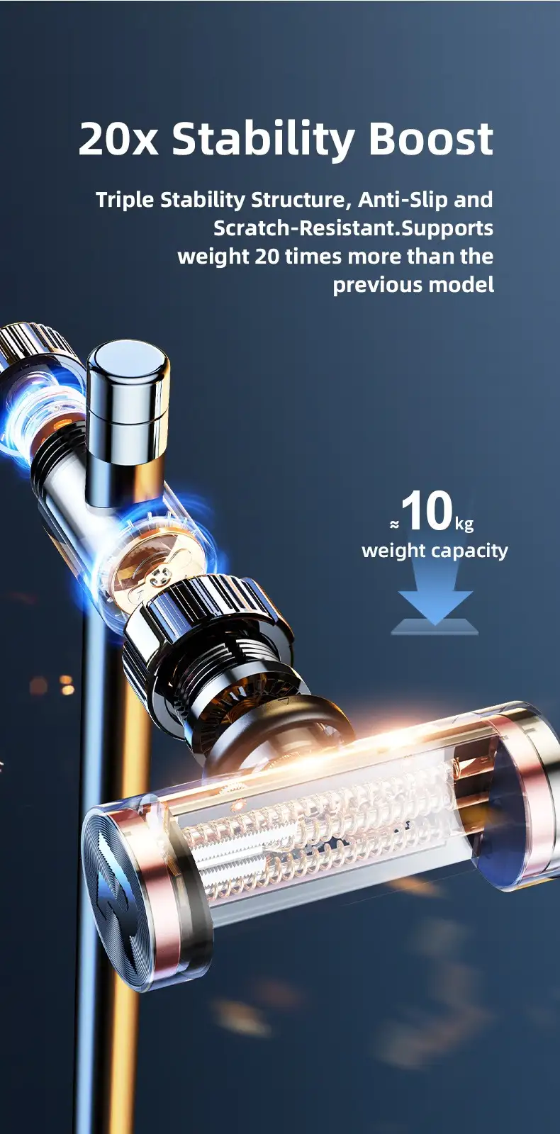 Chi tiết các khớp nối linh hoạt của giá đỡ Rtako.