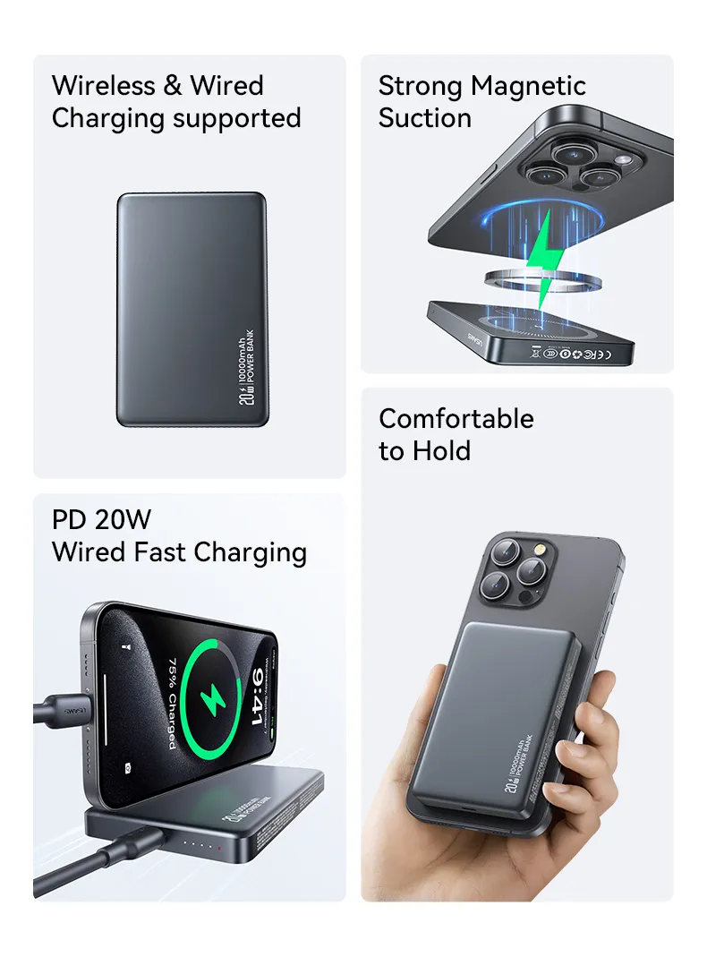 chube Pin dự phòng không dây 20W USAMS CD242 10000mAh