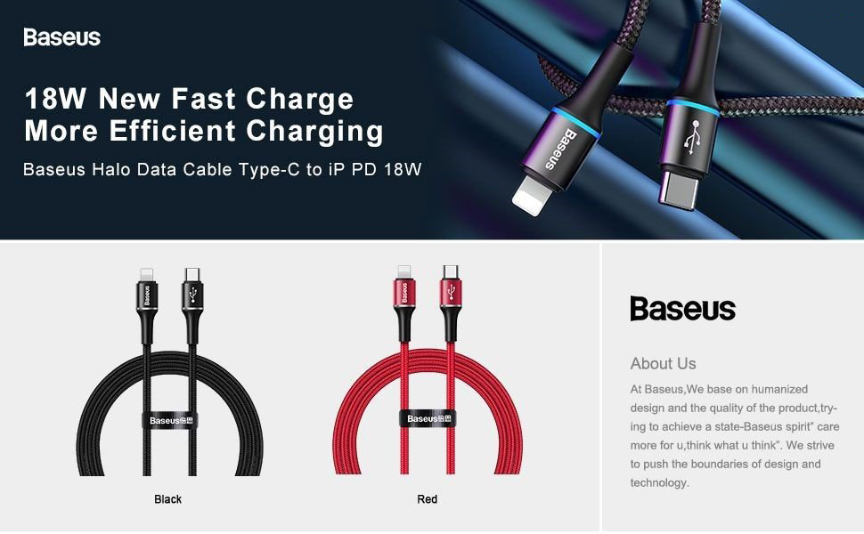 Cáp sạc nhanh Type C to Lightning Baseus Halo Data PD LV741