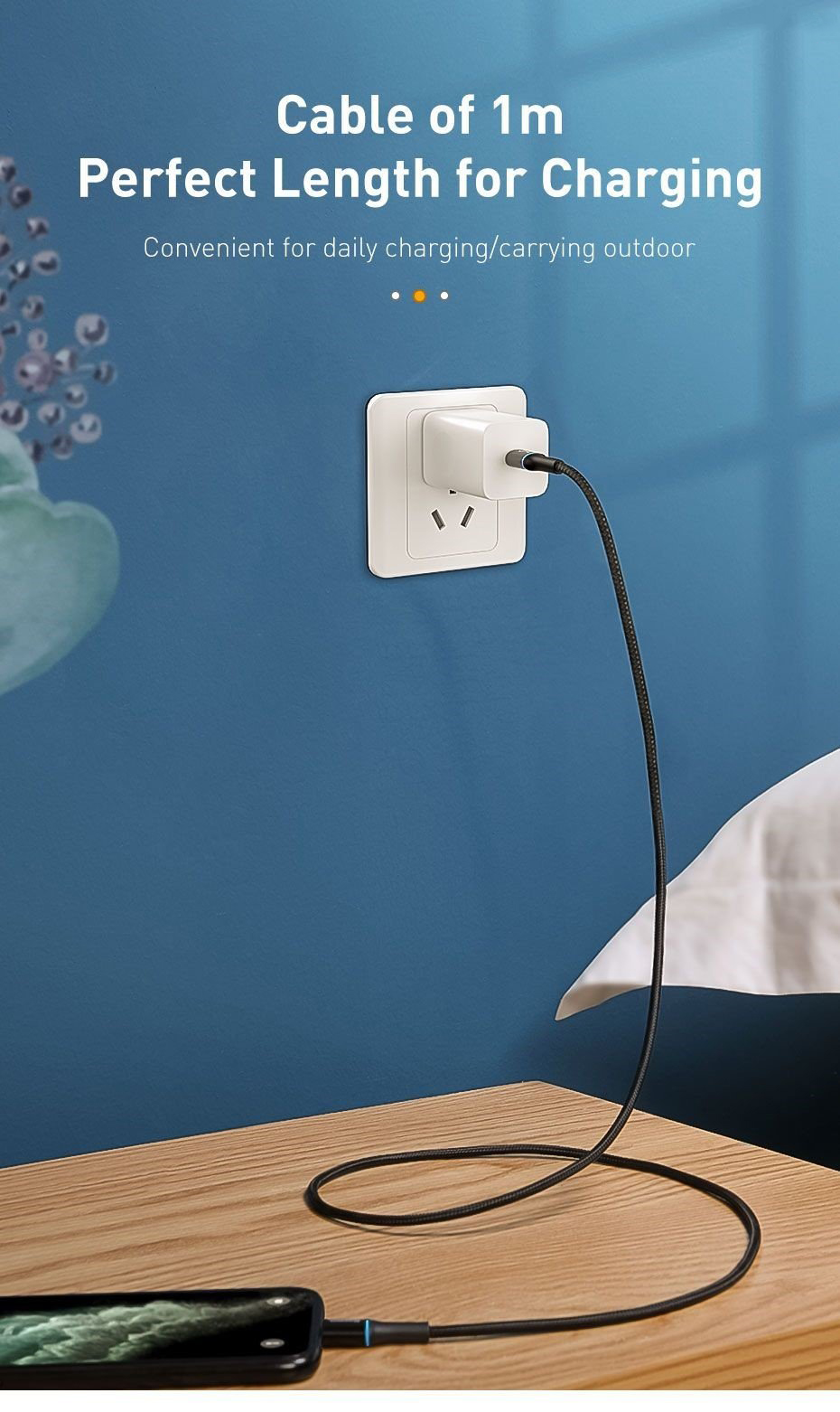Cáp sạc nhanh Baseus Halo Data PD LV741 chi tiết đầu cáp