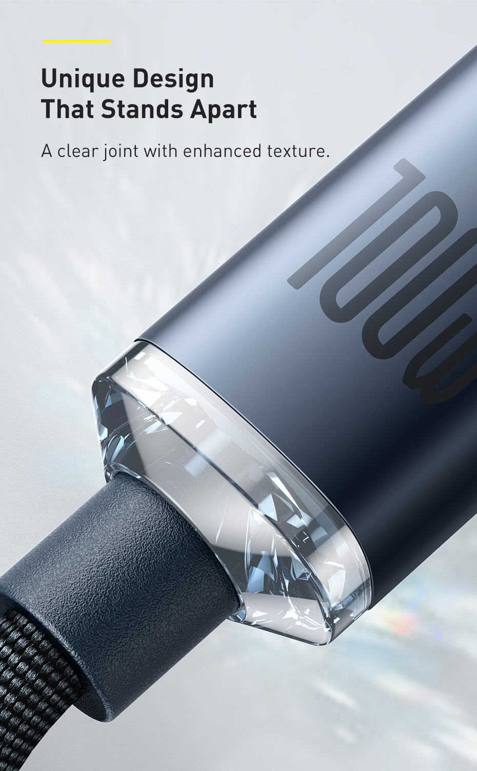 chube Cáp sạc nhanh 100W Baseus Crystal Shine Series C-C