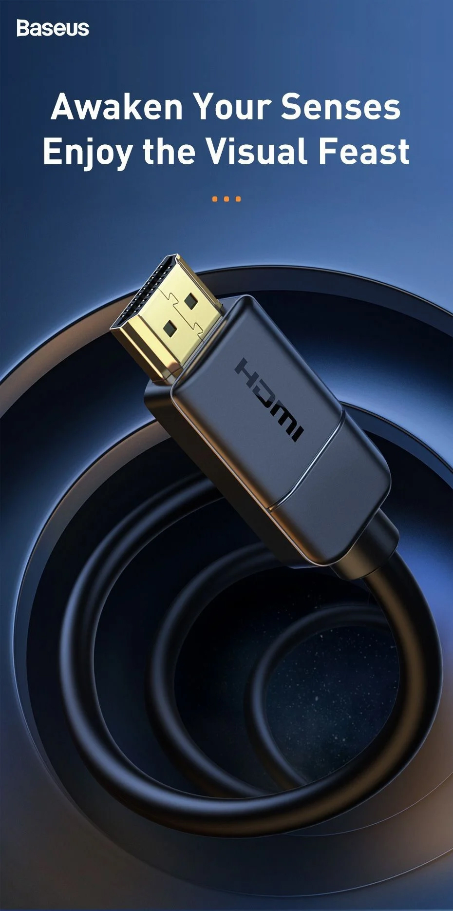 Cáp HDMI 2.0 siêu nét Baseus High Definition Series