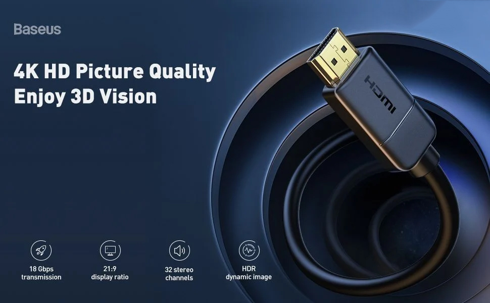 Cáp HDMI 2.0 siêu nét Baseus High Definition Series