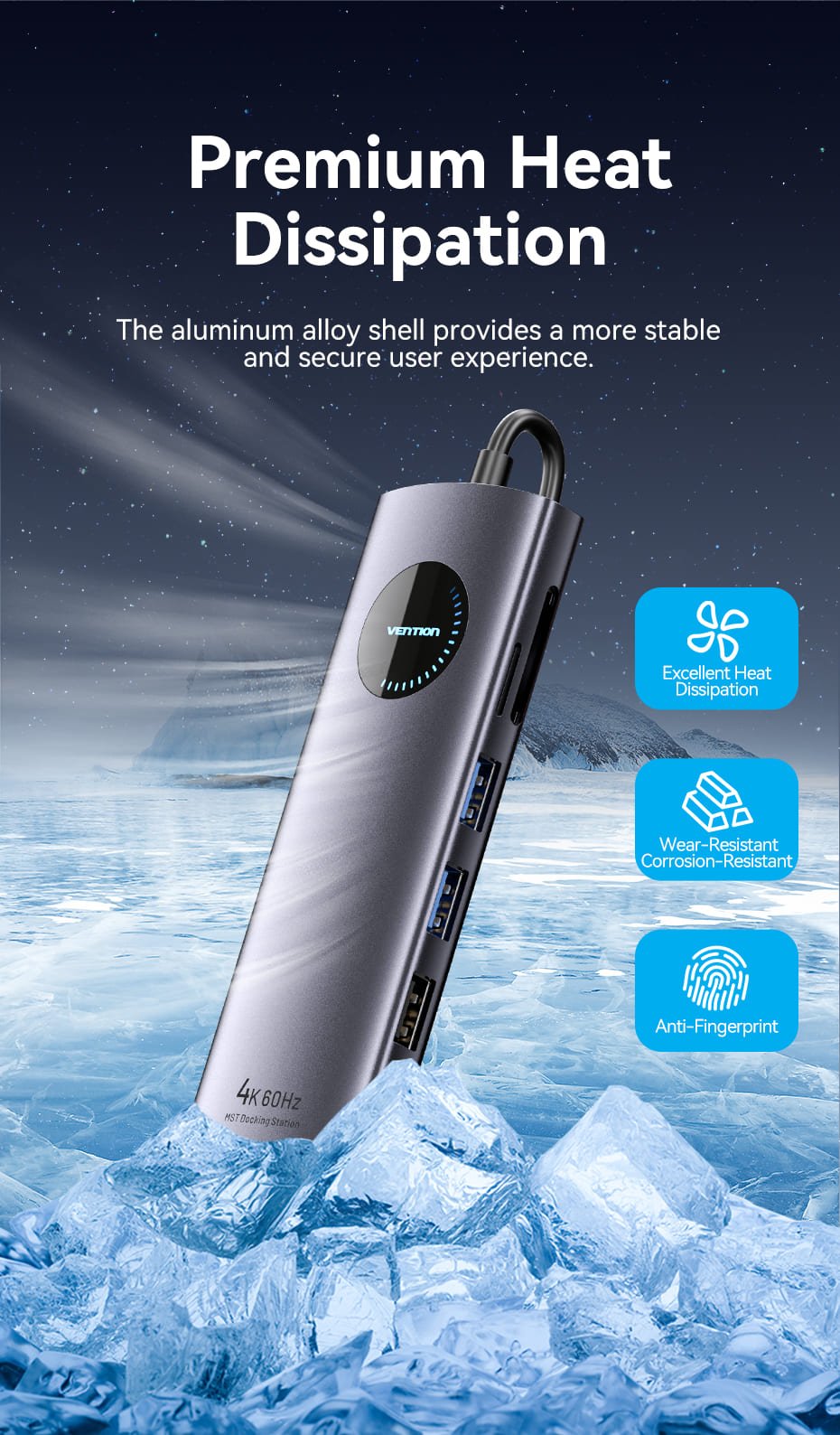 chube Hub Mở Rộng Kết Nối Đa Năng VENTION TQUHB 4K@60Hz