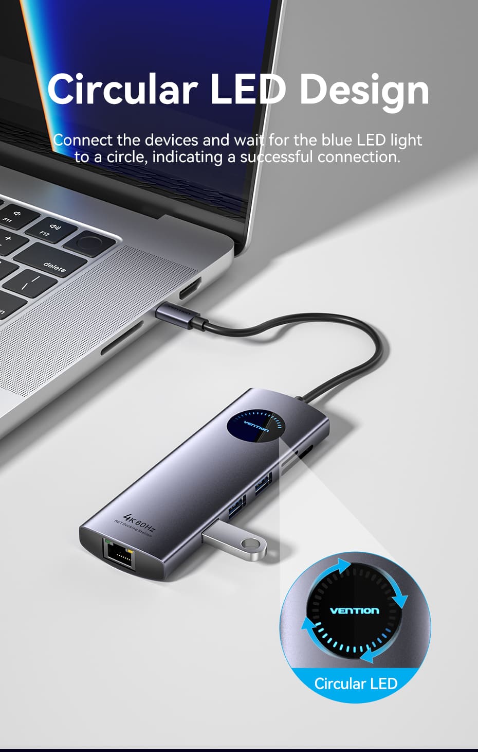 chube Hub Mở Rộng Kết Nối Đa Năng VENTION TQUHB 4K@60Hz