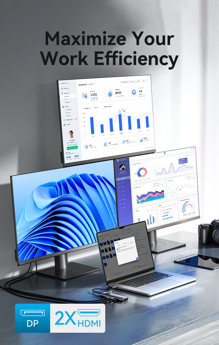 chube Hub Mở Rộng Kết Nối Đa Năng VENTION TQUHB 4K@60Hz