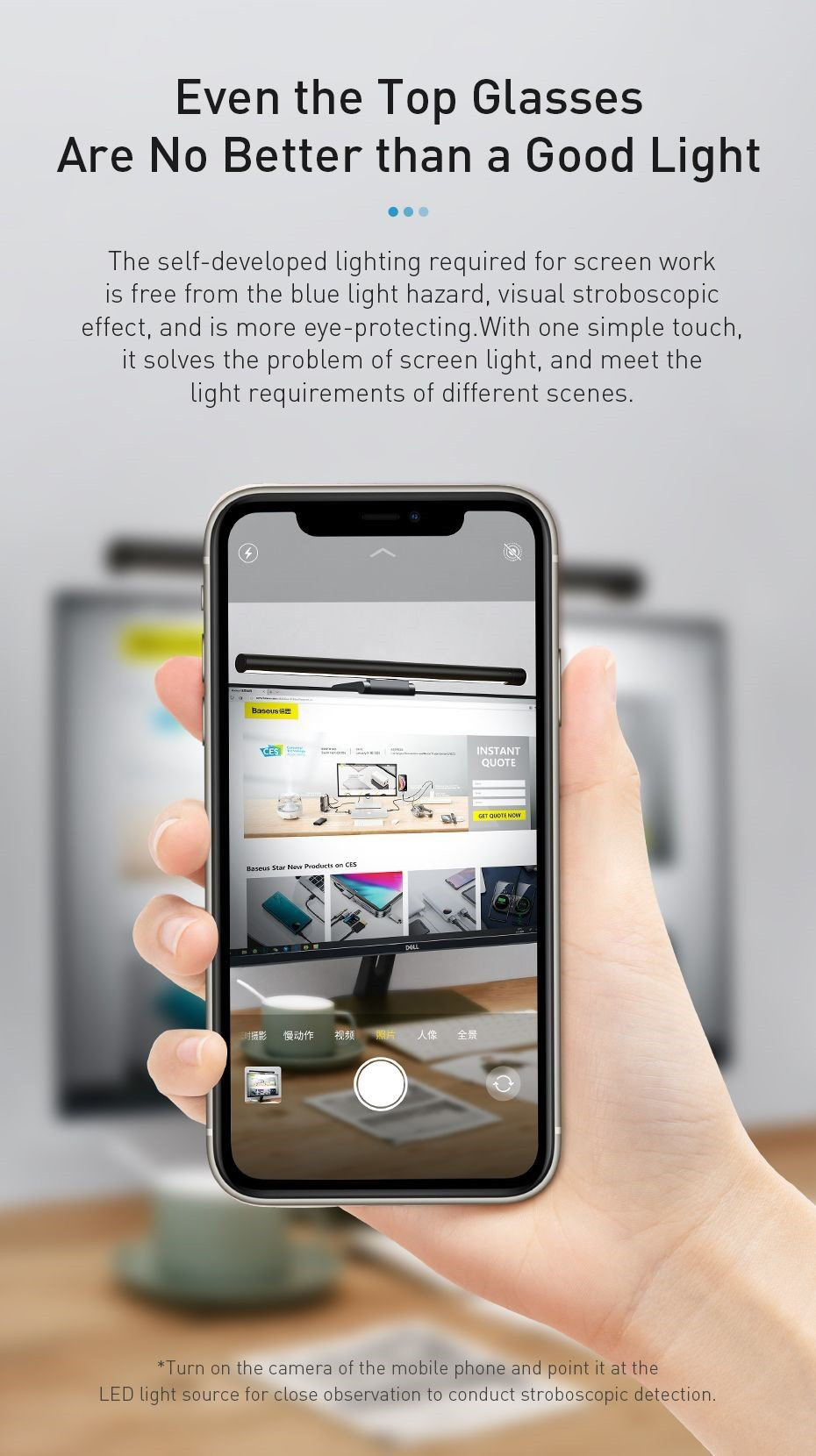 Không gian làm việc chuyên nghiệp và hiện đại với đèn treo màn hình bảo vệ mắt Baseus i-work Pro