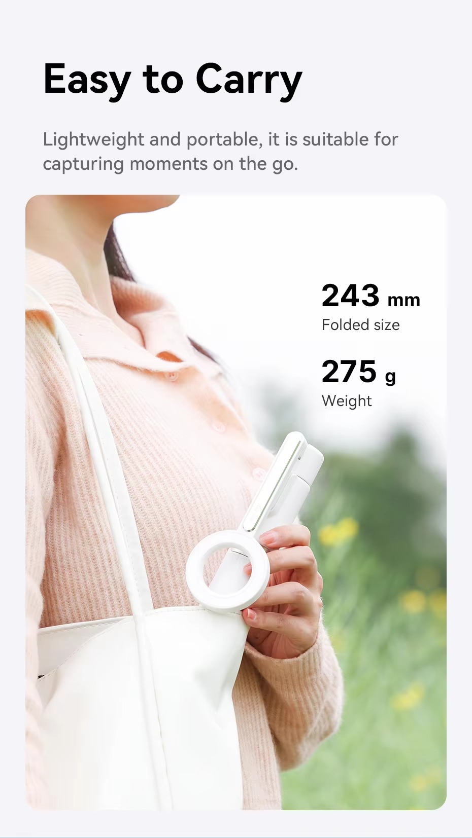 Gậy selfie Ulanzi MG-003 với ngàm điện thoại từ tính