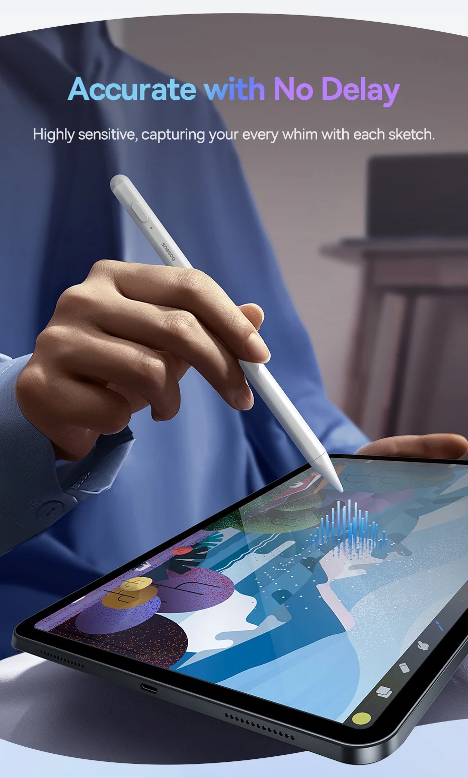 Baseus Smooth Writing 2 Stylus Lite hỗ trợ công nghệ chống tì tay