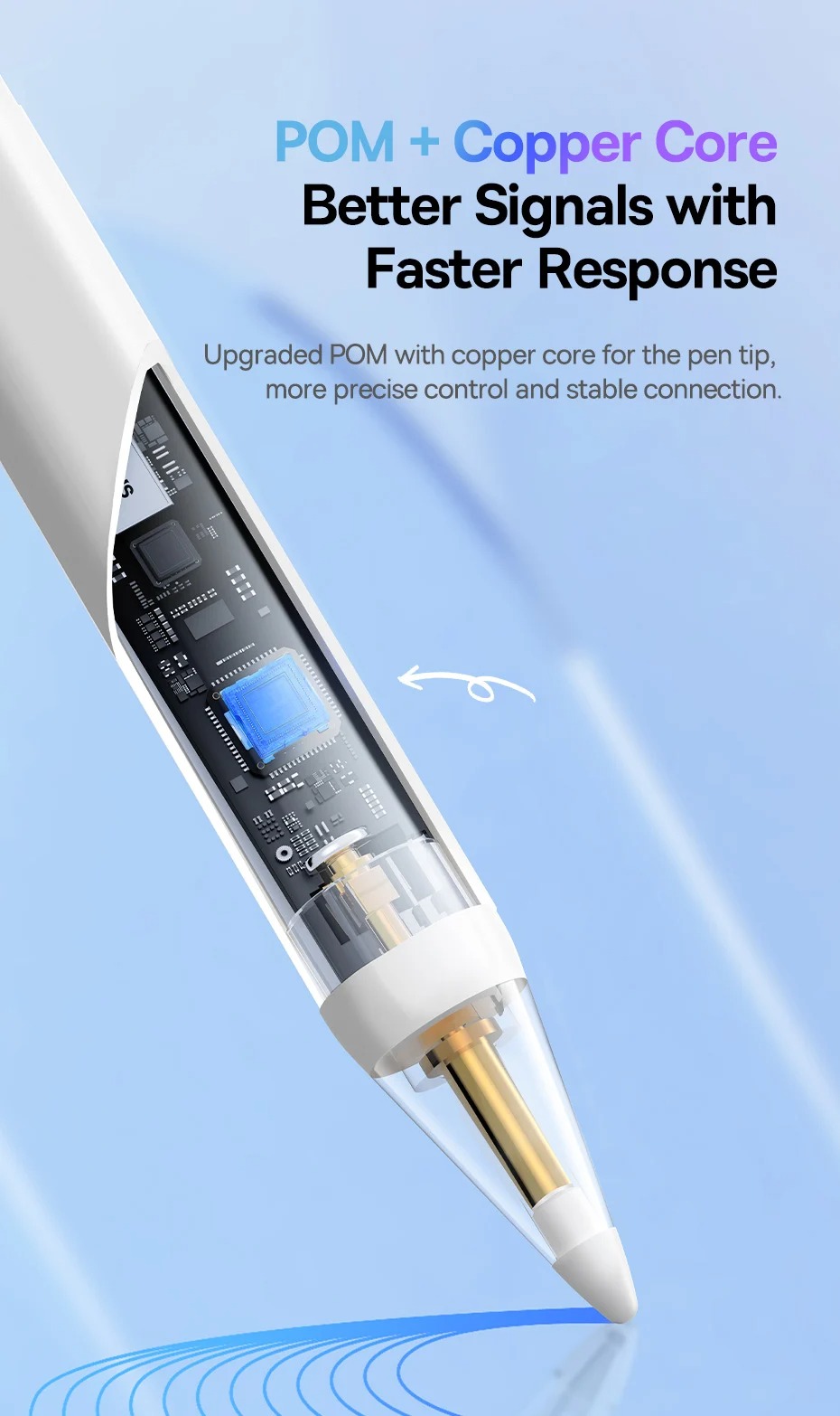 Bút Baseus Smooth Writing 2 Lite hỗ trợ nhận diện góc nghiêng