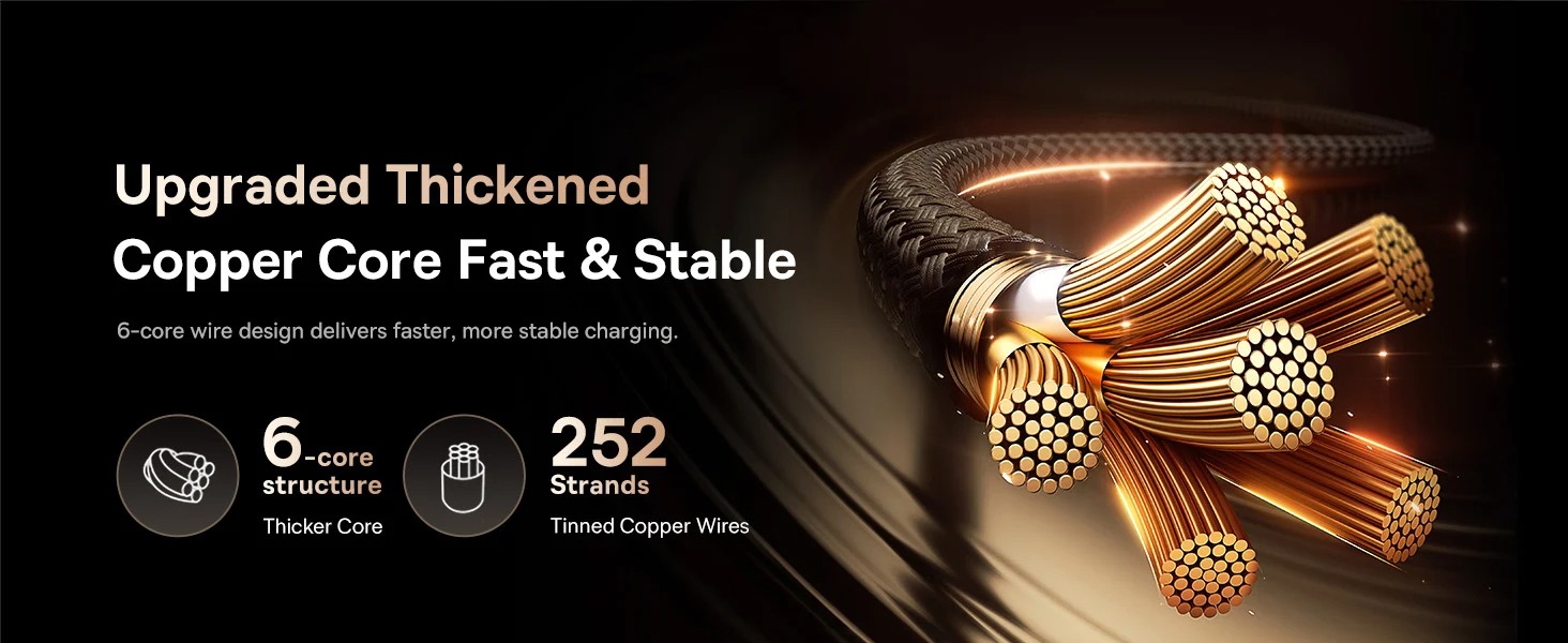 Cáp sạc nhanh USB-C to USB-C Baseus 240W màu Cluster Black