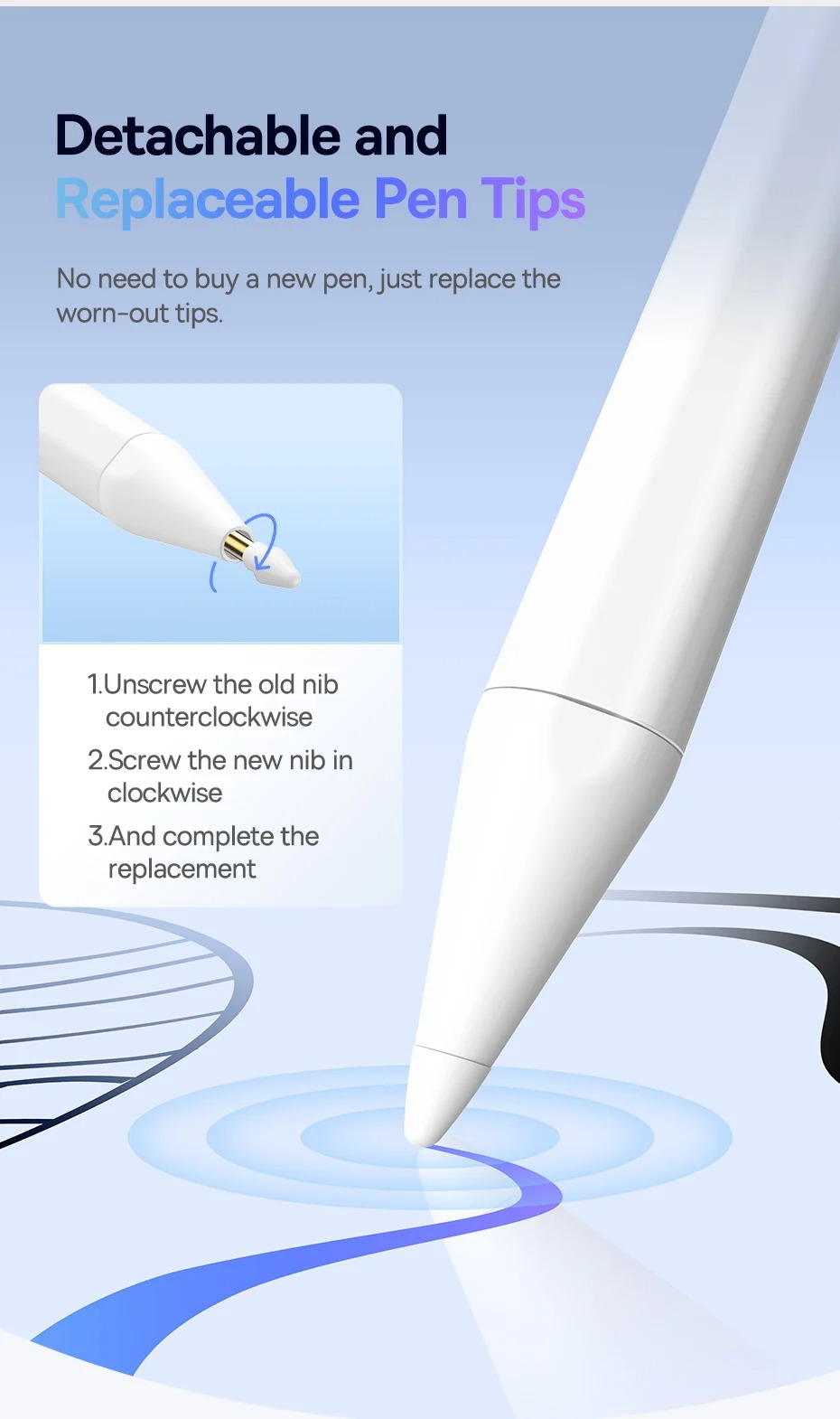 Bút cảm ứng Baseus Smooth Writing 2 Series với thân hợp kim nhôm nhẹ