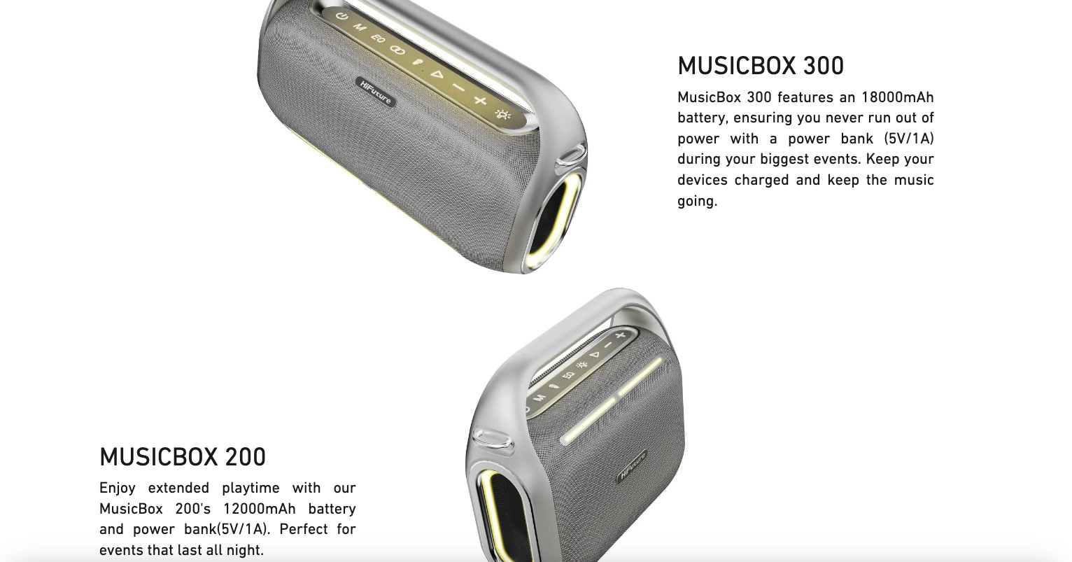 chube Loa Bluetooth Karaoke HiFuture MusicBox 200 100W, 12000mAh