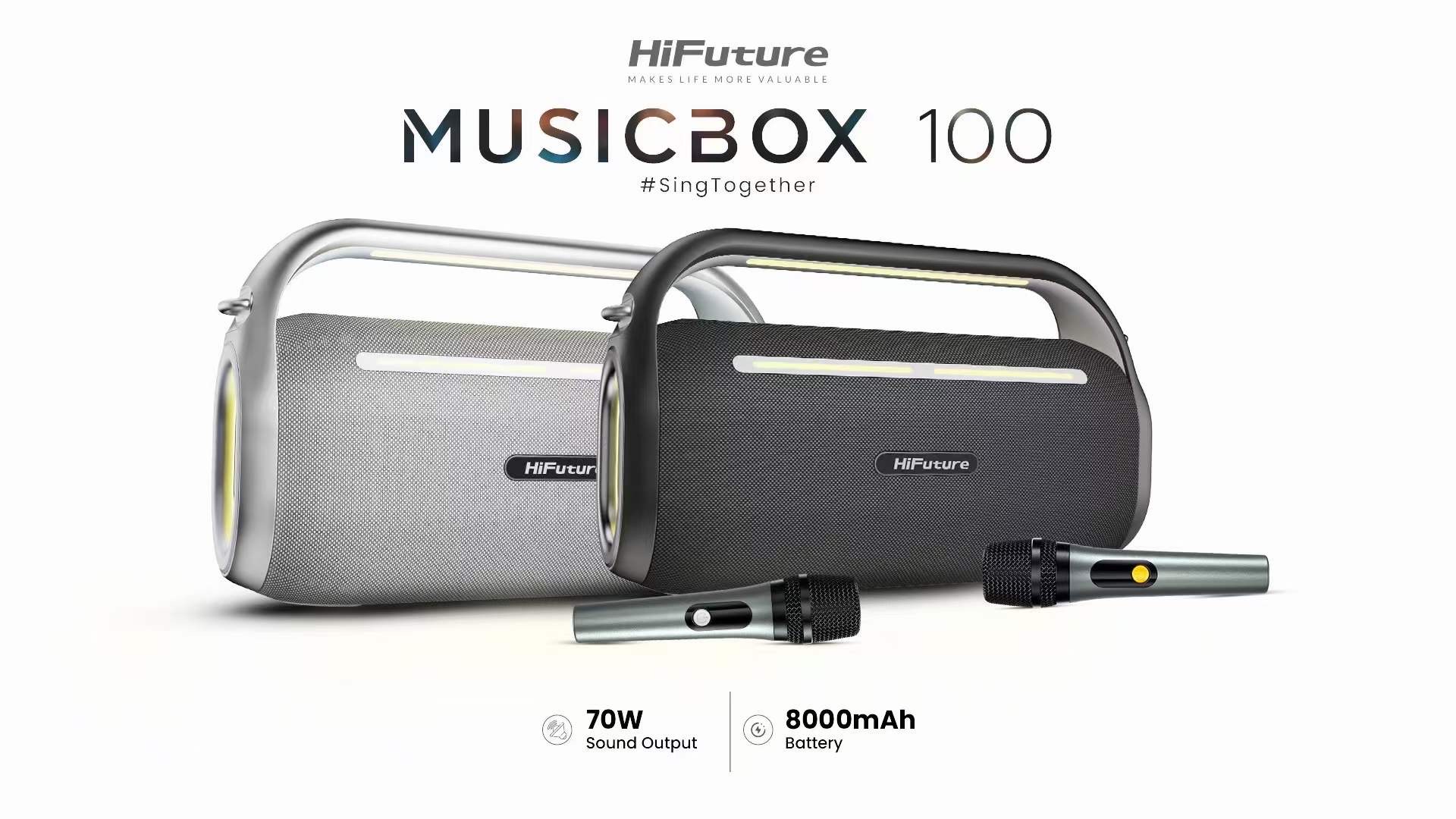 chube Loa Bluetooth Karaoke HiFuture MusicBox 200 100W, 12000mAh