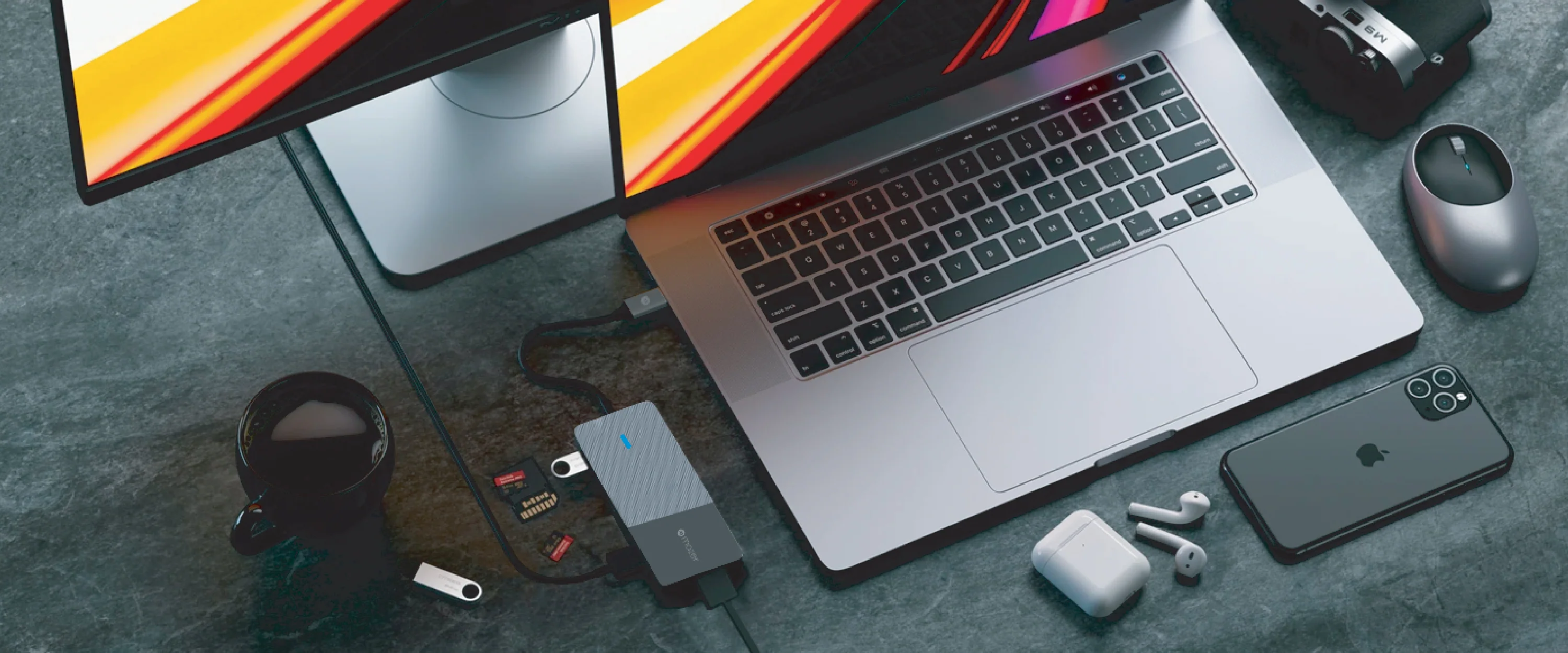 chube Cổng Chuyển Đổi Mazer Infinite Multimedia Pro Series Hub 8-in-1 M-UC2MULTI7005-BK USB-C