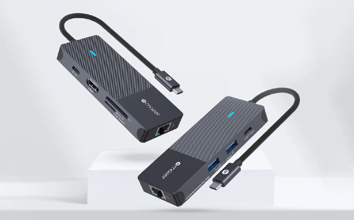 chube Hub chuyển đổi Mazer Infinite Multimedia Pro Hub 8-in-1 USB-C