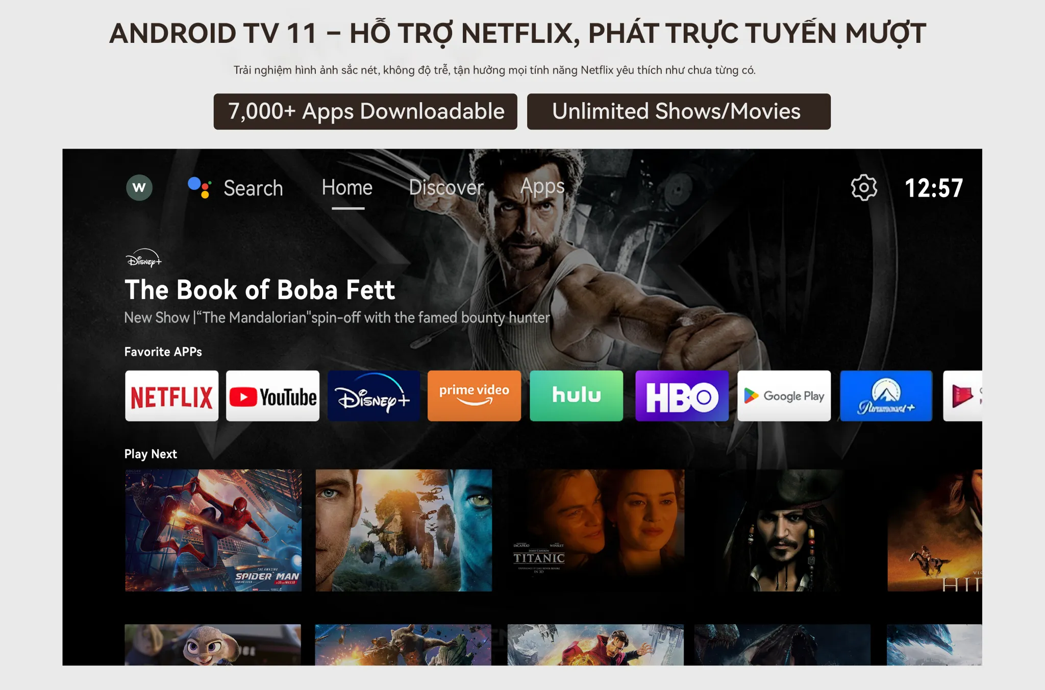 Giao diện kết nối phía sau máy chiếu Wanbo Vali 1 HDMI USB AUX