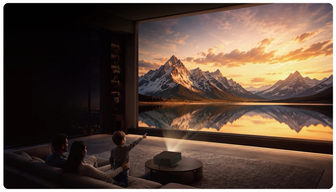 Khung hình chiếu khổng lồ lên tới 300 inch của máy chiếu Wanbo X7 Pro Max
