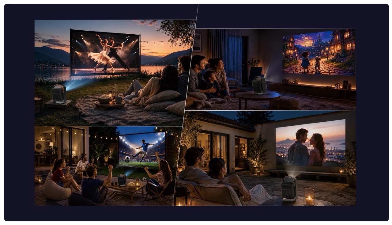 Không gian rạp phim màn hình lớn ngoài trời lý tưởng cùng Wanbo ToGo Pro